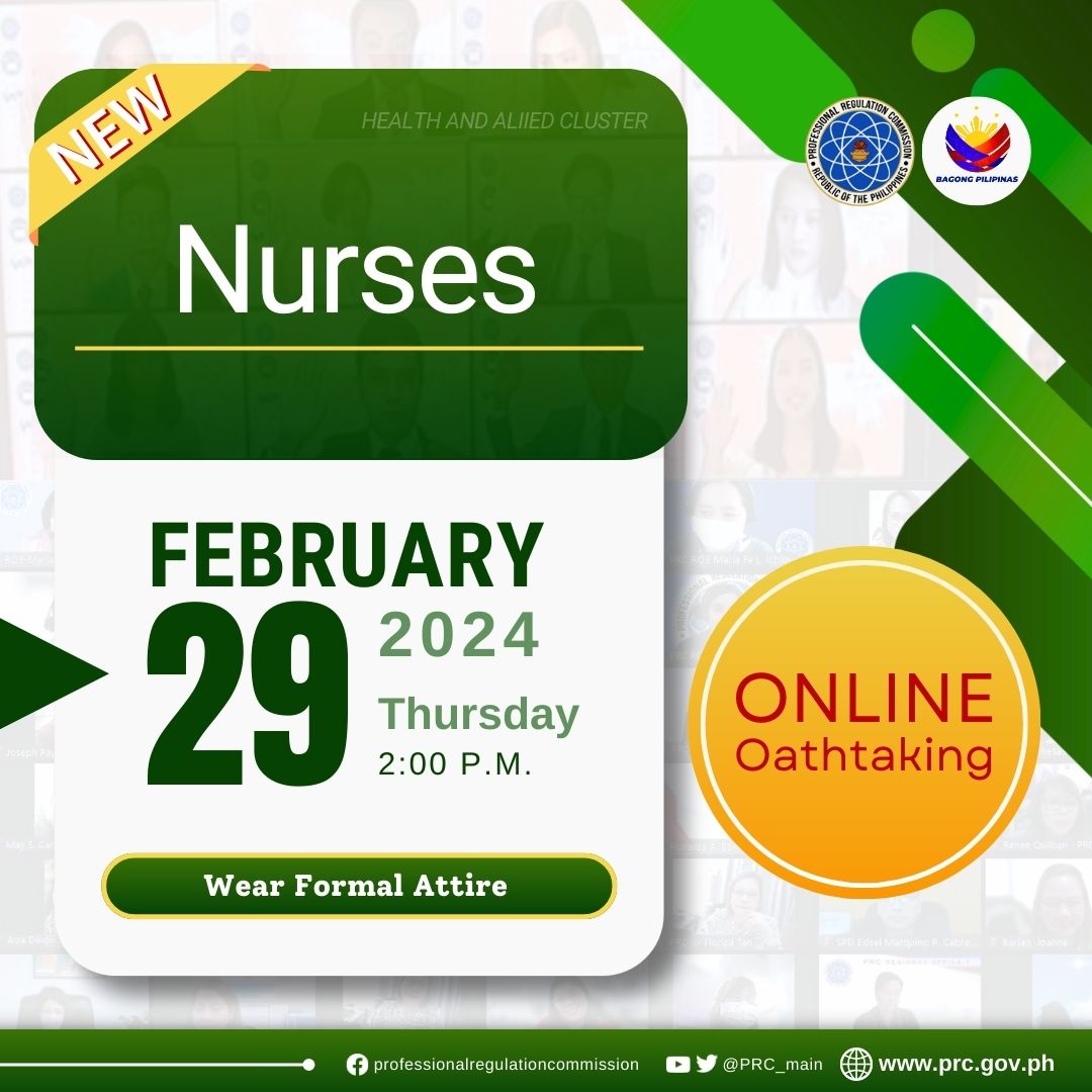 Online Oathtaking of the New Nurses Professional Regulation Commission